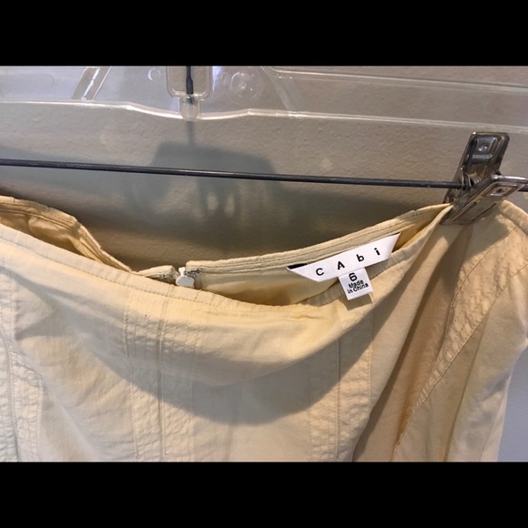 EUC CAbi Yellow Full Pleated Skirt Size 6 - Picture 3 of 7